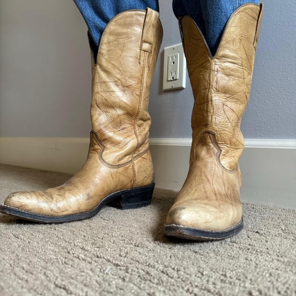 Don Quijote Western Boots in Light Tan - Picture 1 of 13